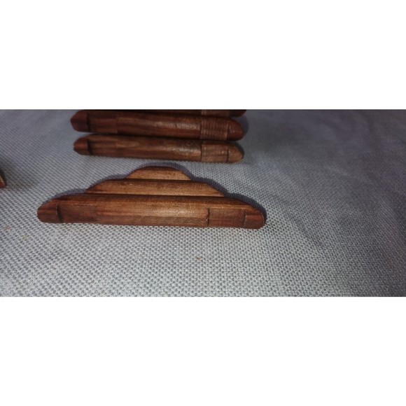 Lincoln Logs Lot of 10 Wood Roof Pieces Assorted Sizes, Vintage 1998 - Picture 2 of 4